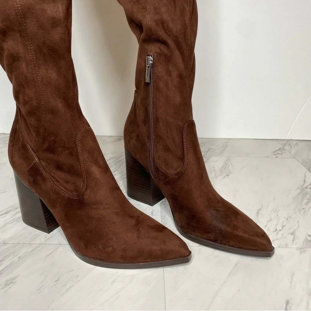 Marc Fisher Onyse Brown Over The Knee Boot 9M